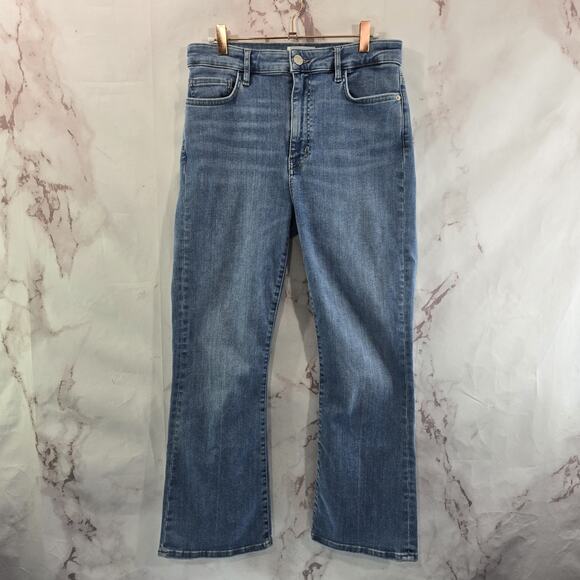 Frame Jeans Womens 30 Le Crop Mini Boot Light High Rise Denim Clearwater Organic - Picture 5 of 13